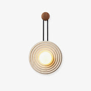 Halimede - Tree Ring Travertine Wall Lamp