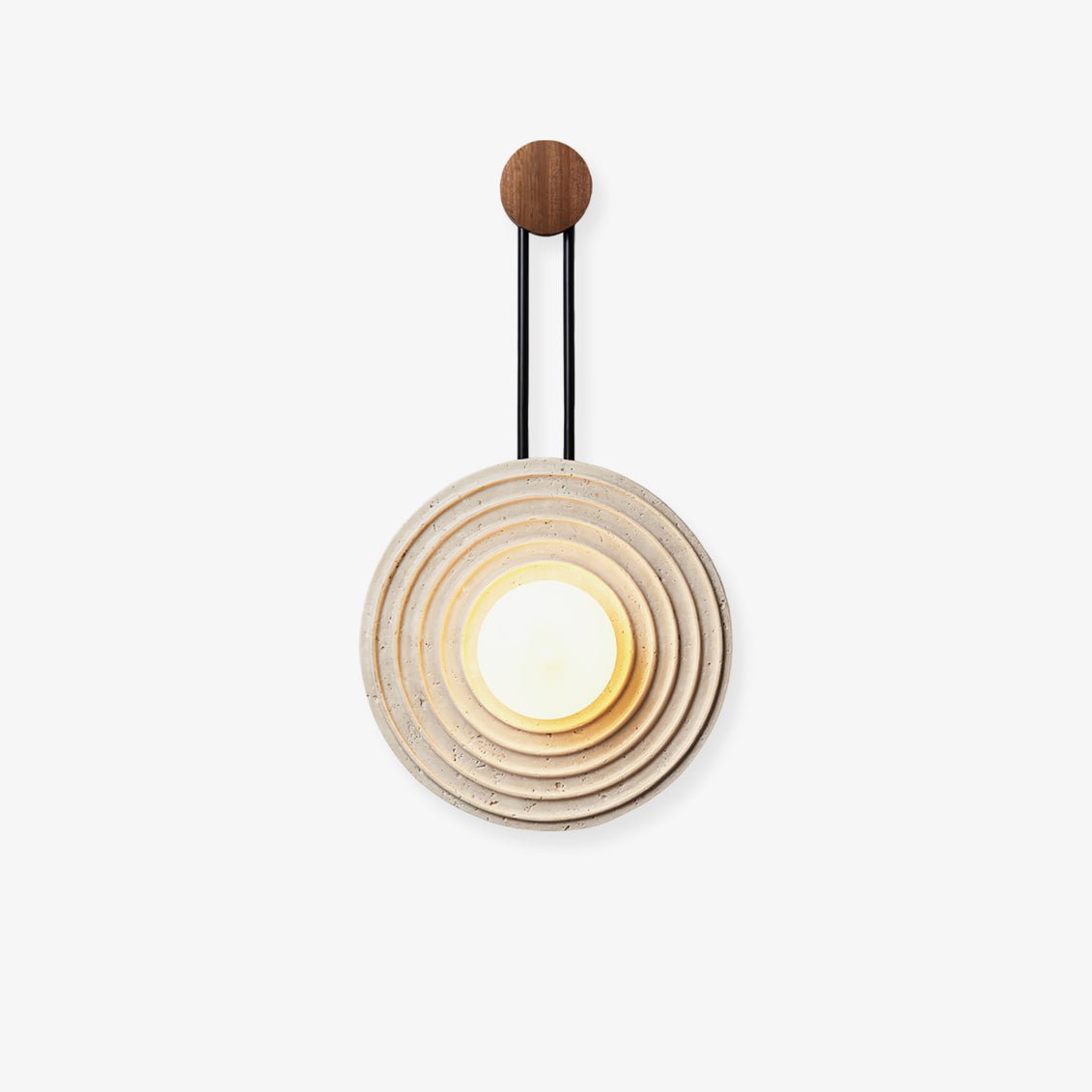 Halimede - Tree Ring Travertine Wall Lamp
