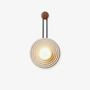 Halimede - Tree Ring Travertine Wall Lamp