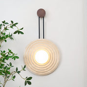 Halimede - Tree Ring Travertine Wall Lamp