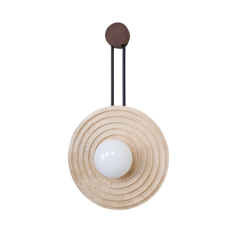 Halimede - Tree Ring Travertine Wall Lamp