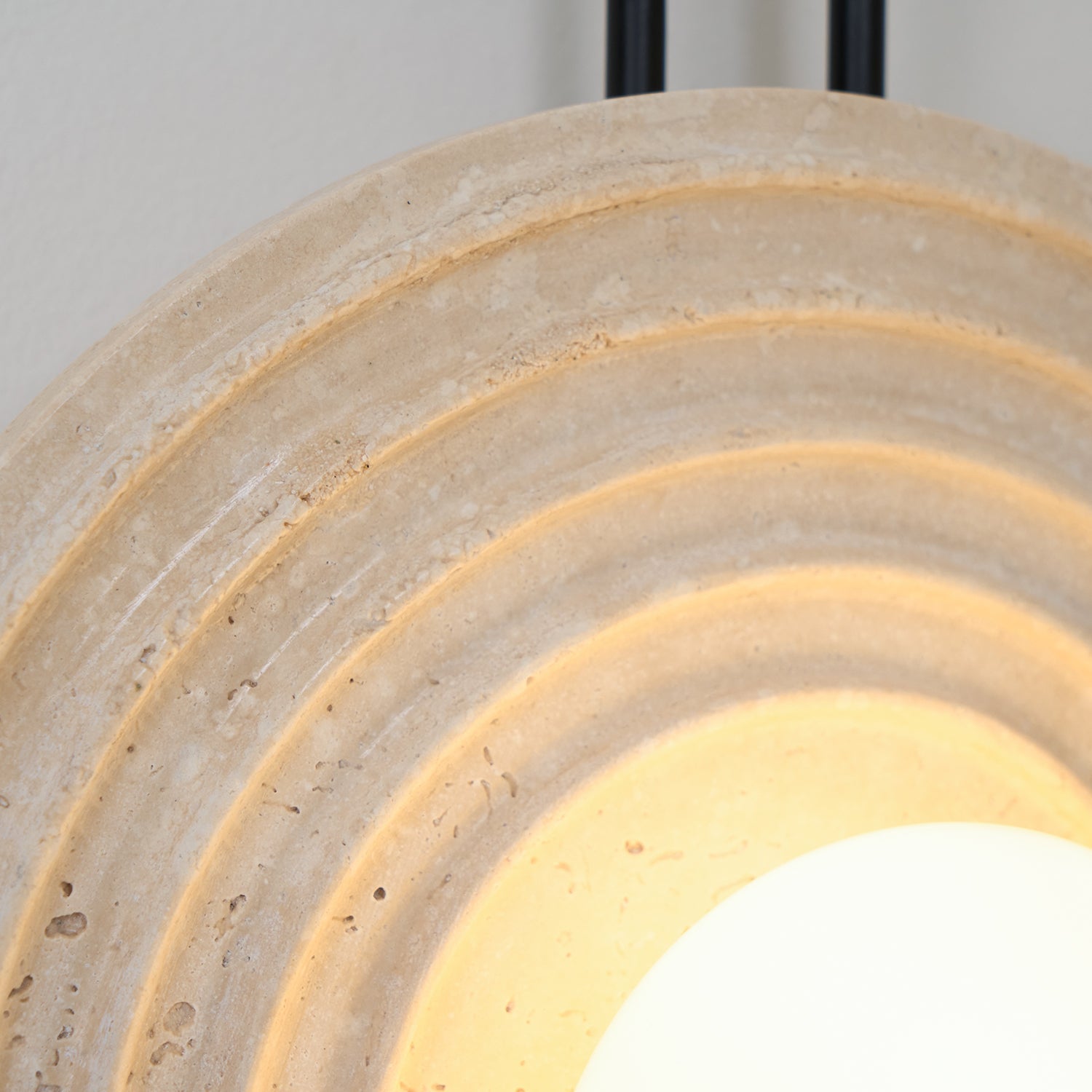 Halimede - Tree Ring Travertine Wall Lamp