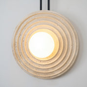Halimede - Tree Ring Travertine Wall Lamp