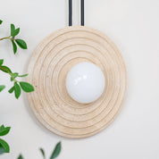 Halimede - Tree Ring Travertine Wall Lamp
