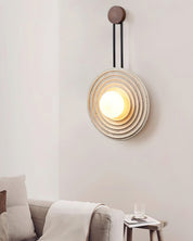 Halimede - Tree Ring Travertine Wall Lamp