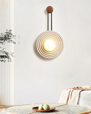 Halimede - Tree Ring Travertine Wall Lamp