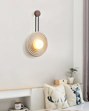 Halimede - Tree Ring Travertine Wall Lamp