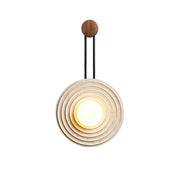Halimede - Tree Ring Travertine Wall Lamp