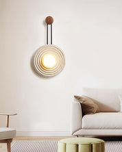 Halimede - Tree Ring Travertine Wall Lamp