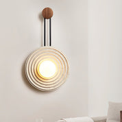 Halimede - Tree Ring Travertine Wall Lamp
