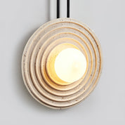 Halimede - Tree Ring Travertine Wall Lamp