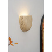 Peitho - Travertine Bowl Wall Light