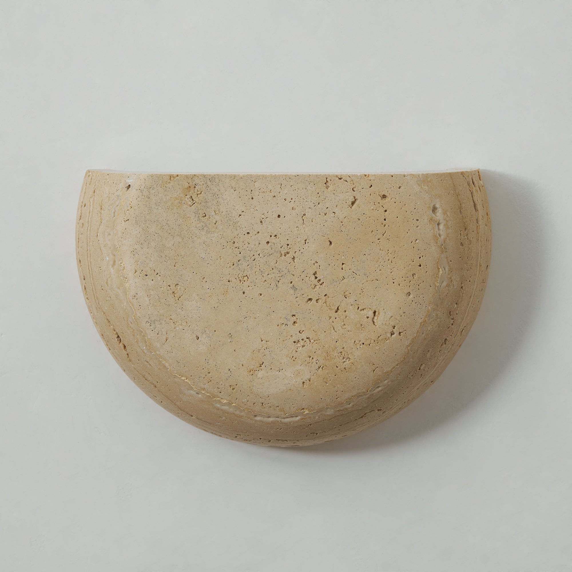 Peitho - Travertine Bowl Wall Light