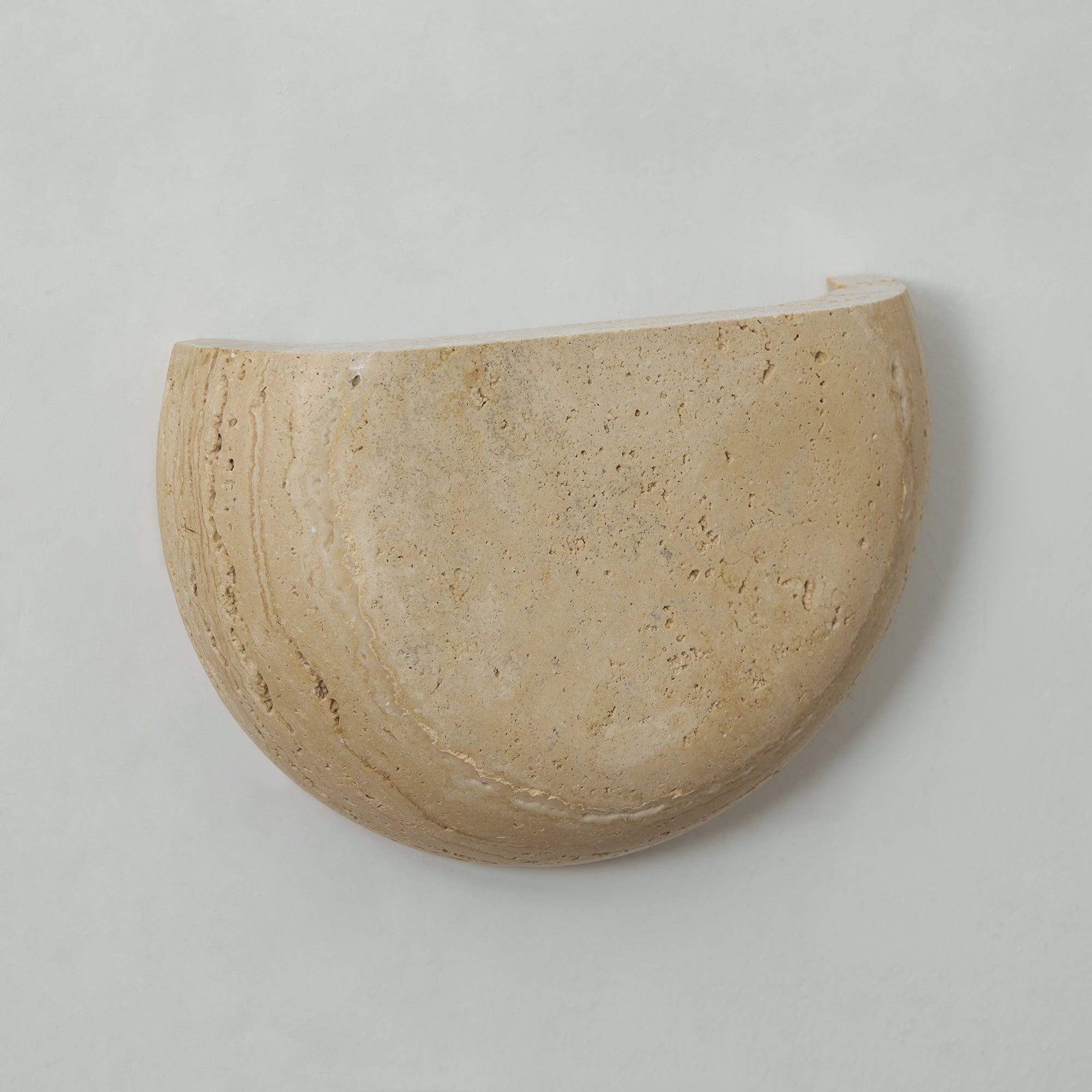 Peitho - Travertine Bowl Wall Light
