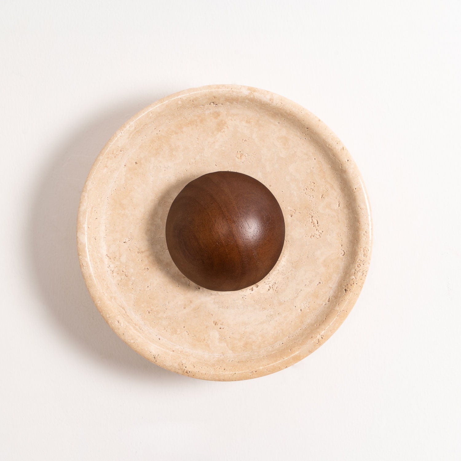 Aether - Travertine Halo Wall Light