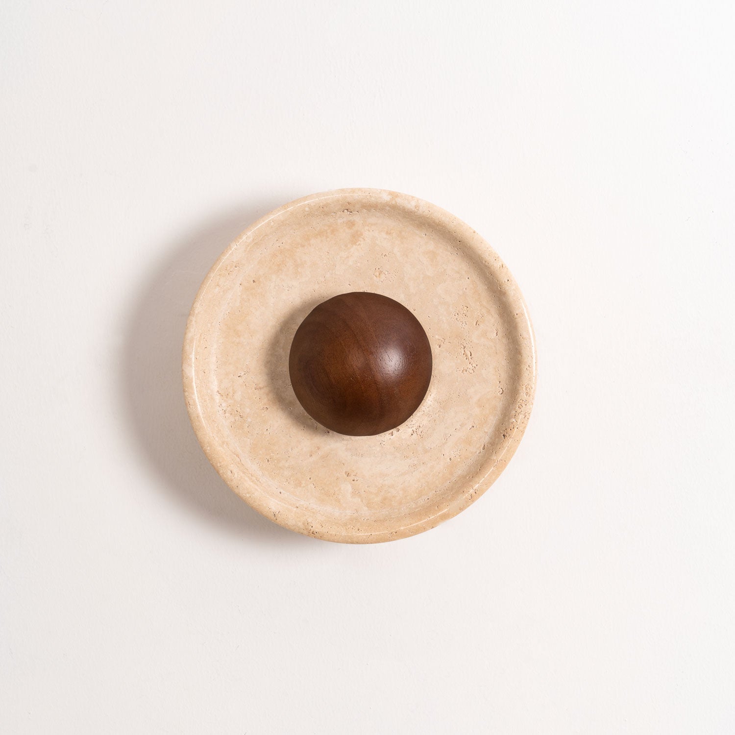 Aether - Travertine Halo Wall Light