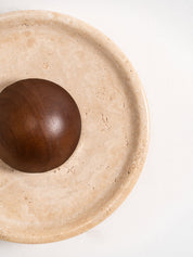 Aether - Travertine Halo Wall Light