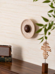 Aether - Travertine Halo Wall Light