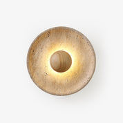 Aether - Travertine Halo Wall Light
