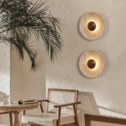 Aether - Travertine Halo Wall Light