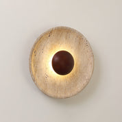 Aether - Travertine Halo Wall Light