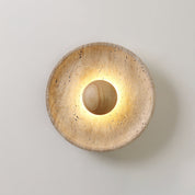 Aether - Travertine Halo Wall Light
