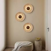 Aether - Travertine Halo Wall Light