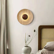 Aether - Travertine Halo Wall Light