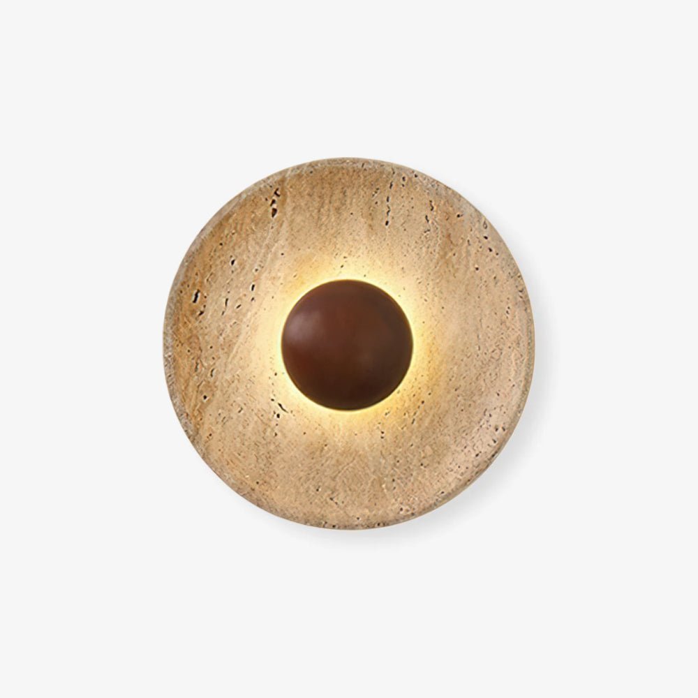 Aether - Travertine Halo Wall Light