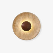Aether - Travertine Halo Wall Light