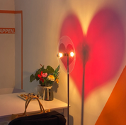 Lamar Red Heart Chrome Floor Lamp – detail 3