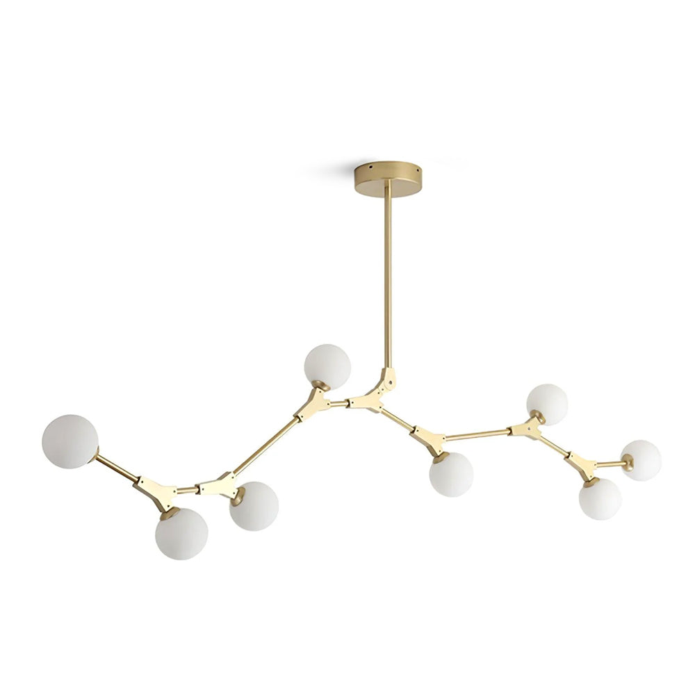 Alton Gold Frame Glass Globe Chandelier