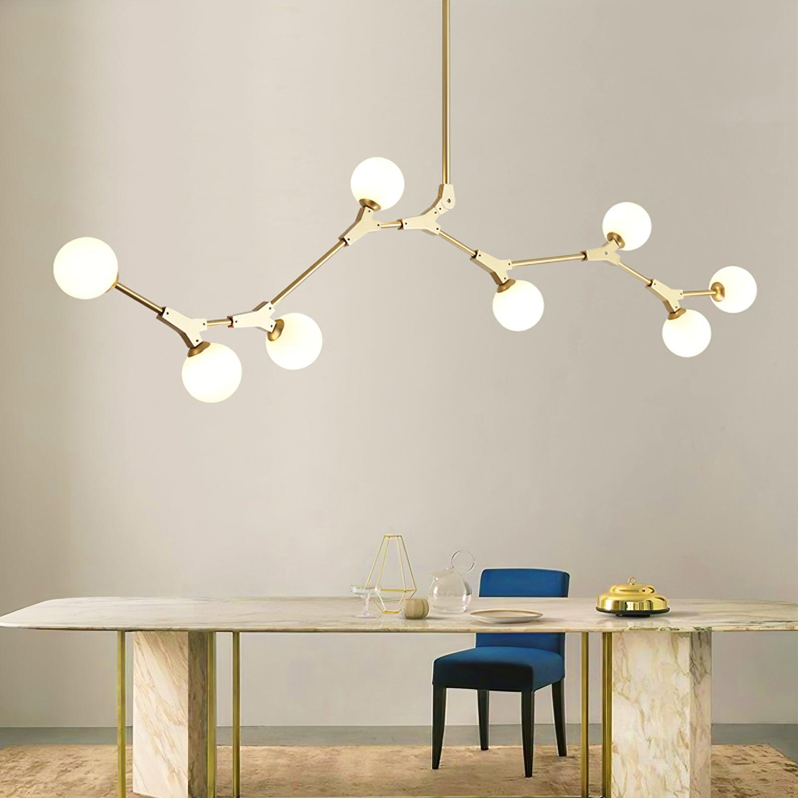 Alton Gold Frame Glass Globe Chandelier – detail 6