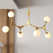 Alton Gold Frame Glass Globe Chandelier – detail 2