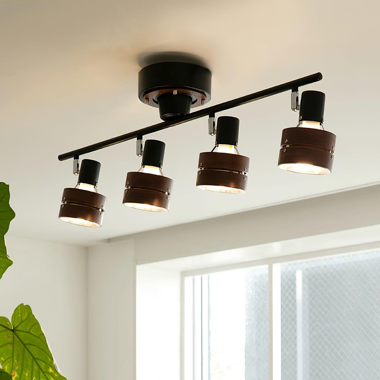 Iphitos - Wood Head Track Lighting