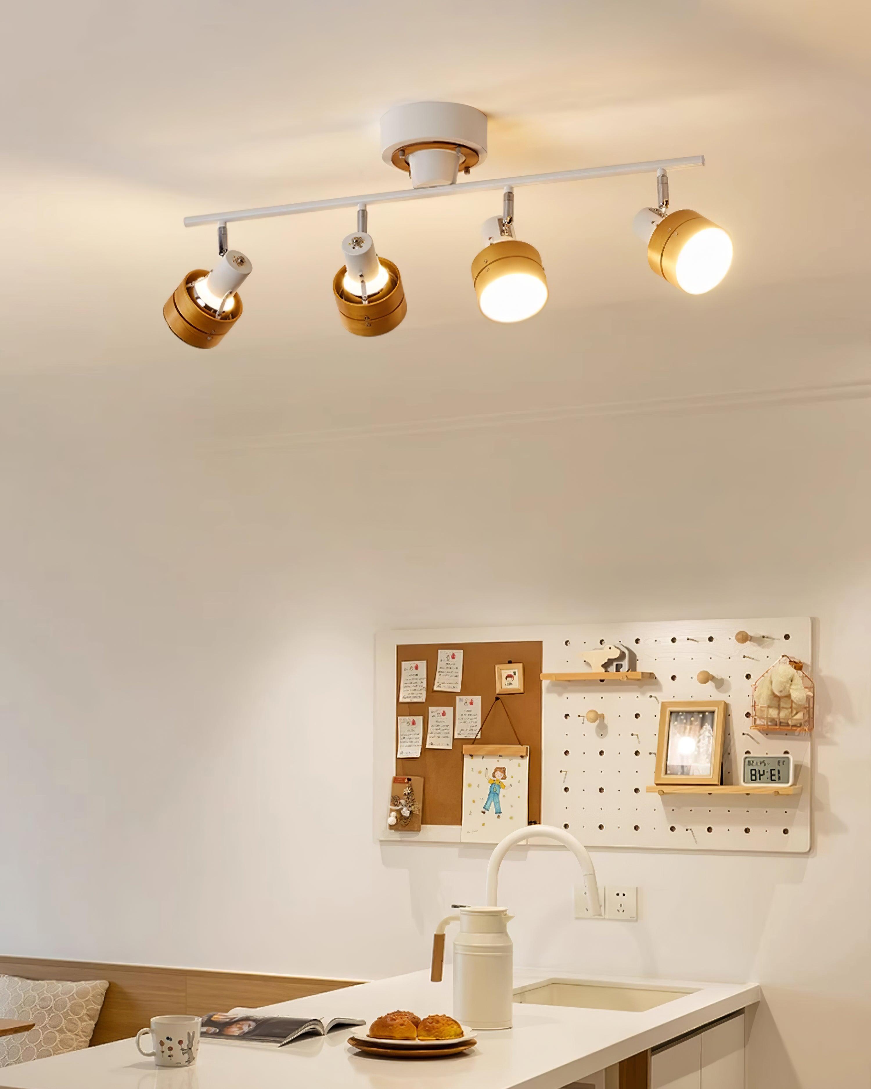 Iphitos - Wood Head Track Lighting