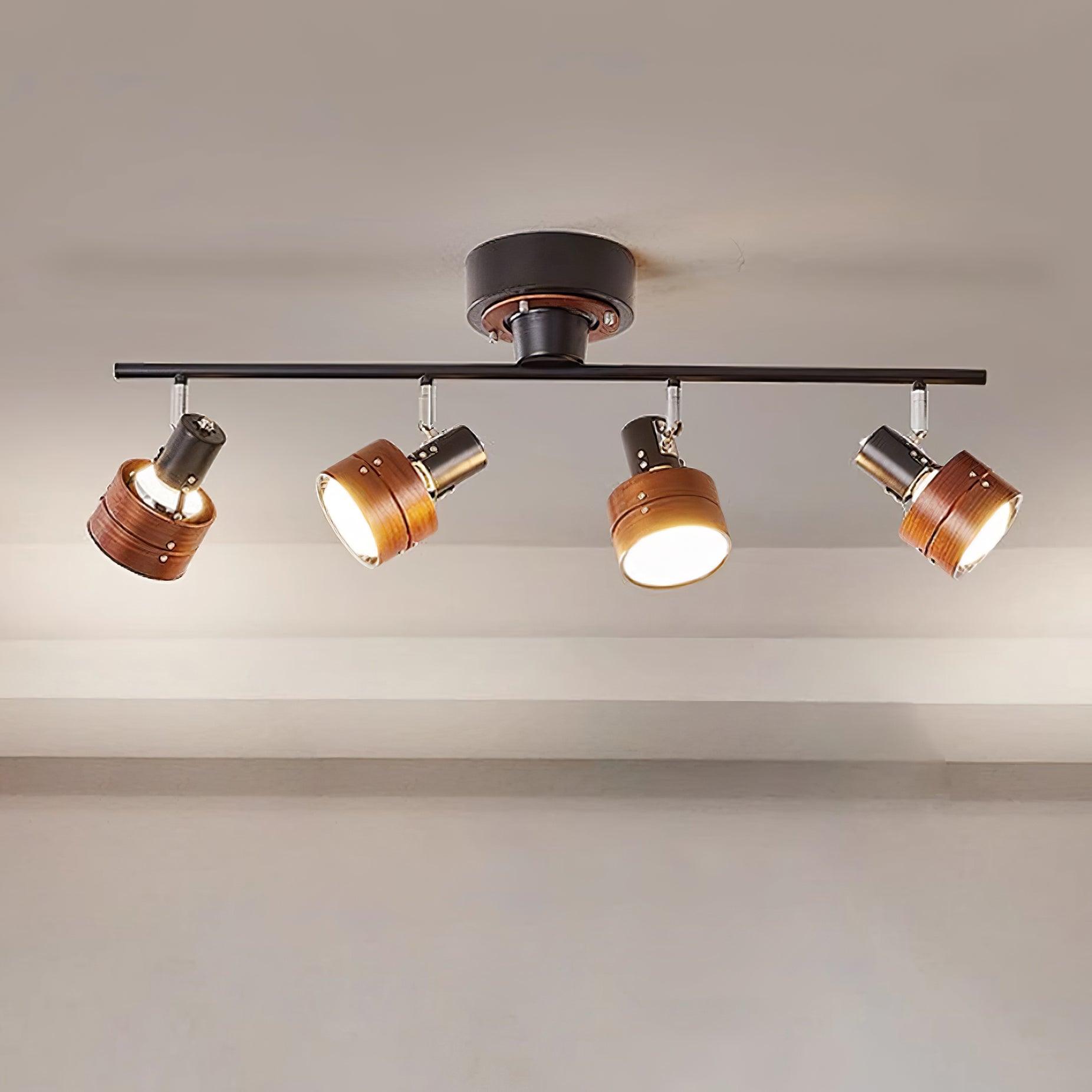 Iphitos - Wood Head Track Lighting