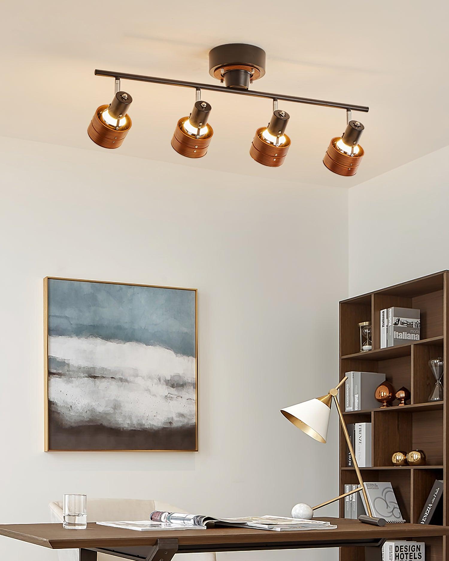 Iphitos - Wood Head Track Lighting