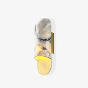 Niobe - White Marble and Metal Wall Sconce