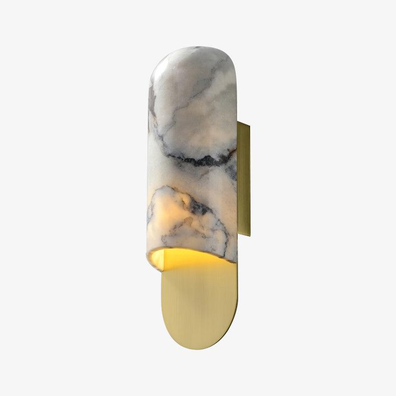 Niobe - White Marble and Metal Wall Sconce