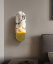 Niobe - White Marble and Metal Wall Sconce