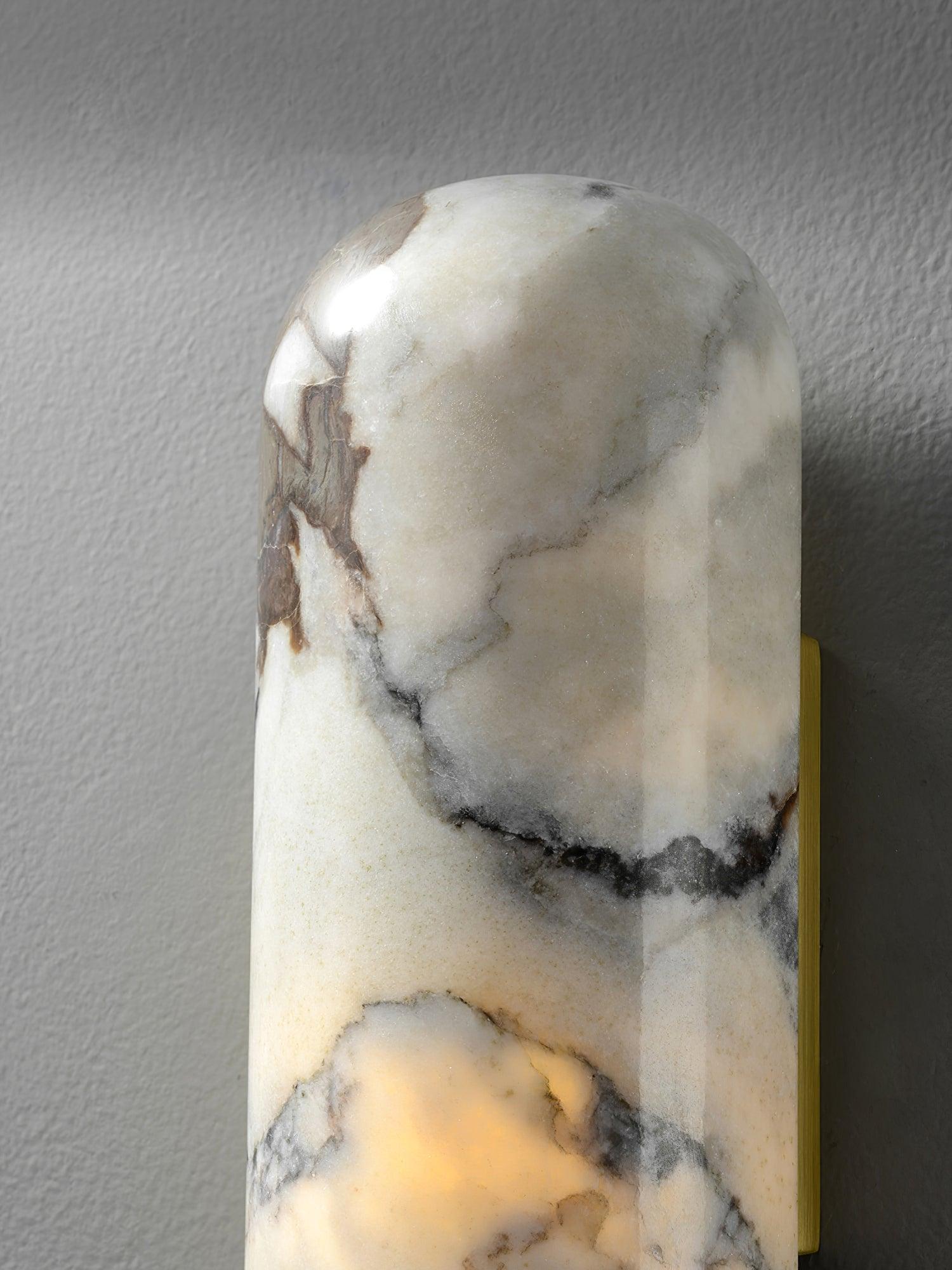 Niobe - White Marble and Metal Wall Sconce