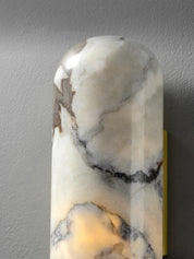 Niobe - White Marble and Metal Wall Sconce