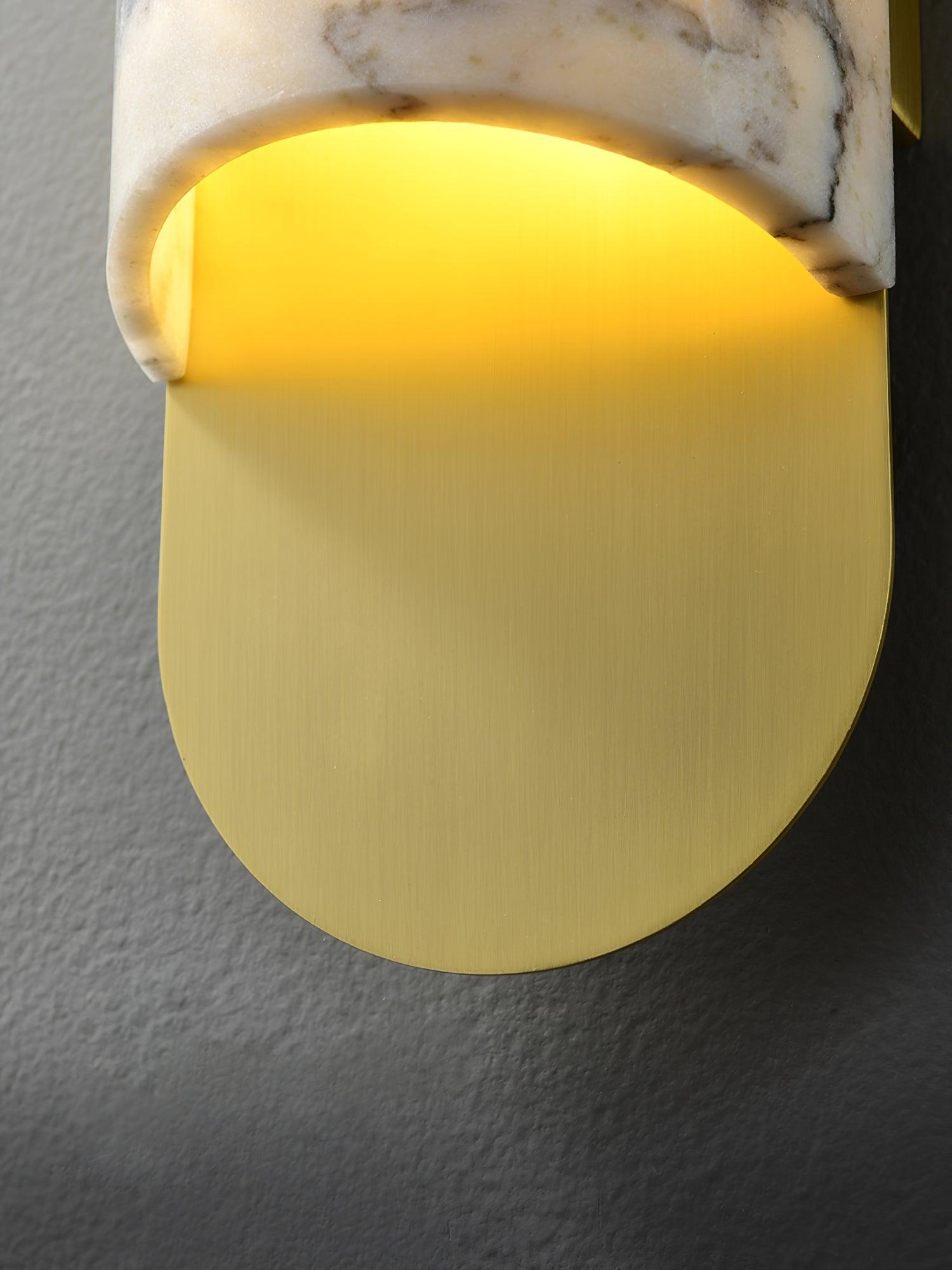 Niobe - White Marble and Metal Wall Sconce