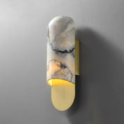 Niobe - White Marble and Metal Wall Sconce