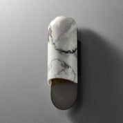Niobe - White Marble and Metal Wall Sconce
