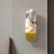 Niobe - White Marble and Metal Wall Sconce