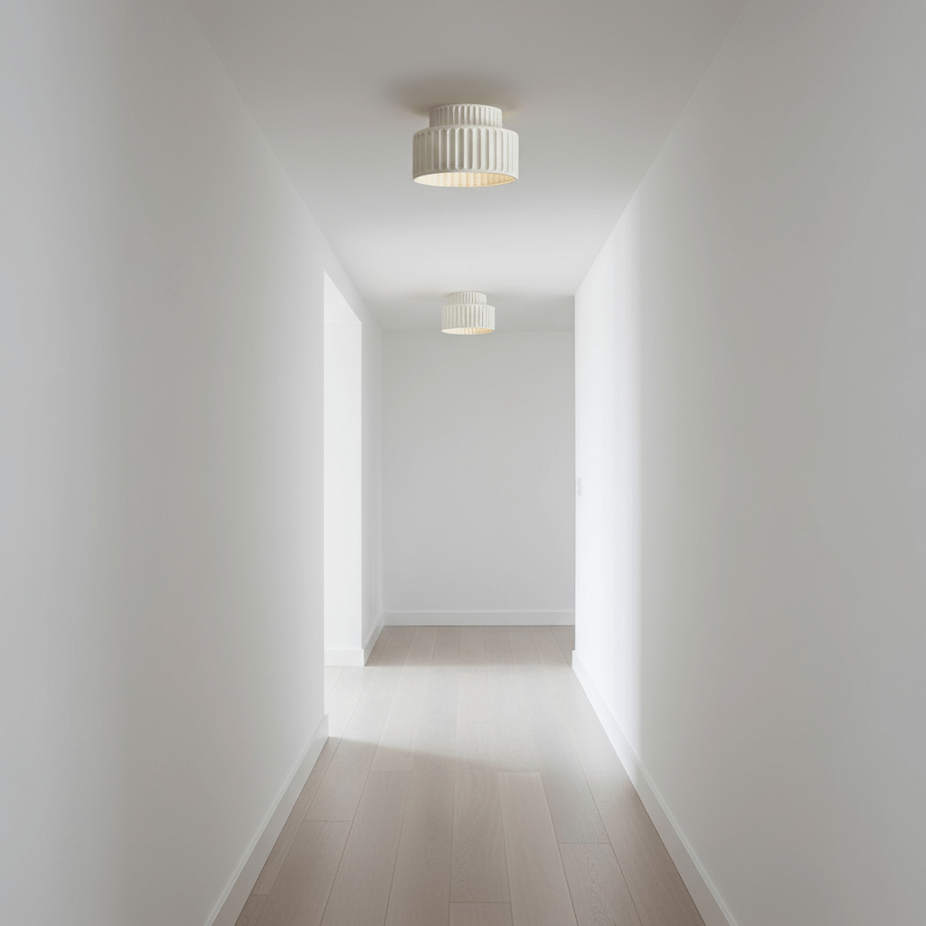 Rhode - Pleated Resin Ceiling Lamp