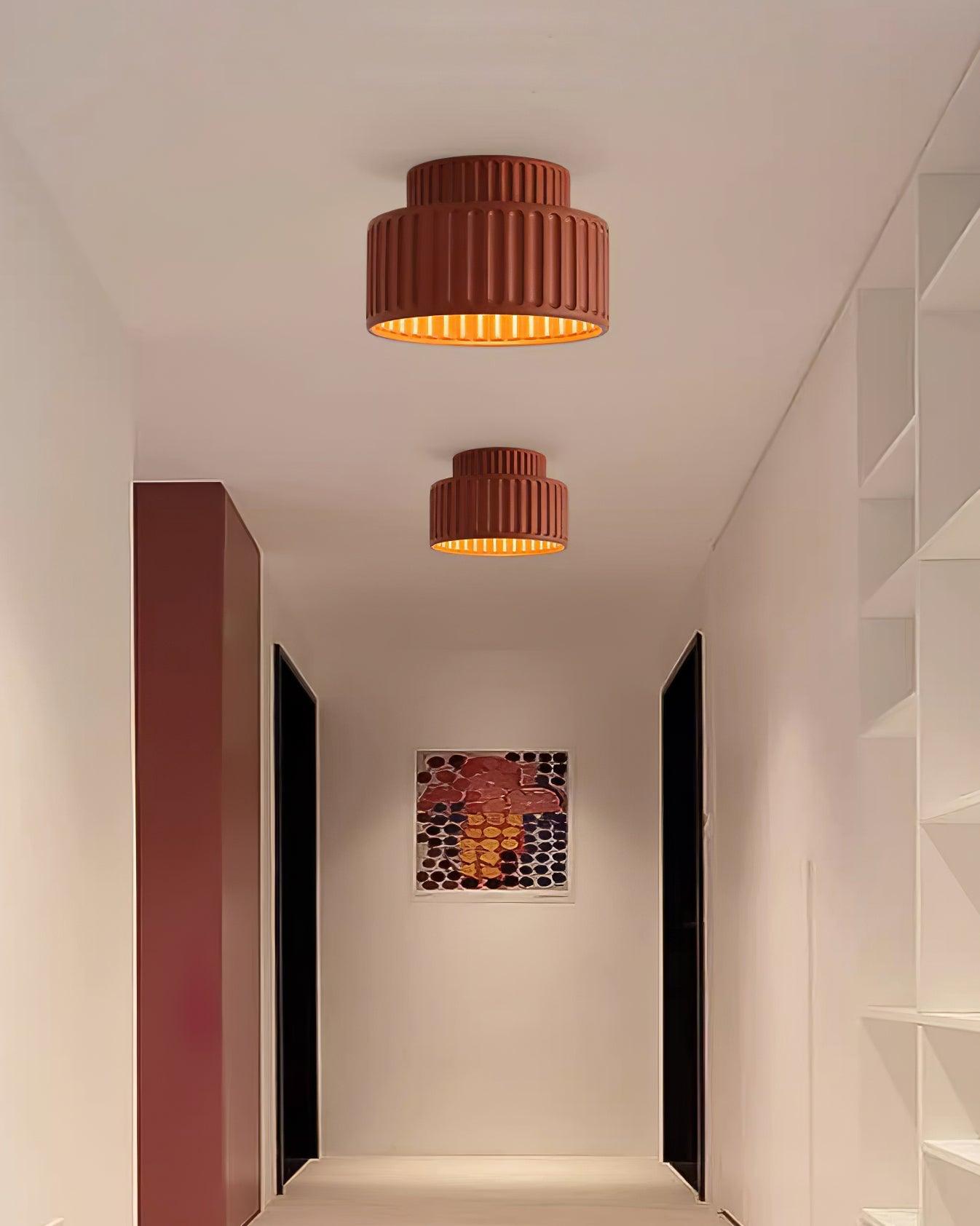 Rhode - Pleated Resin Ceiling Lamp