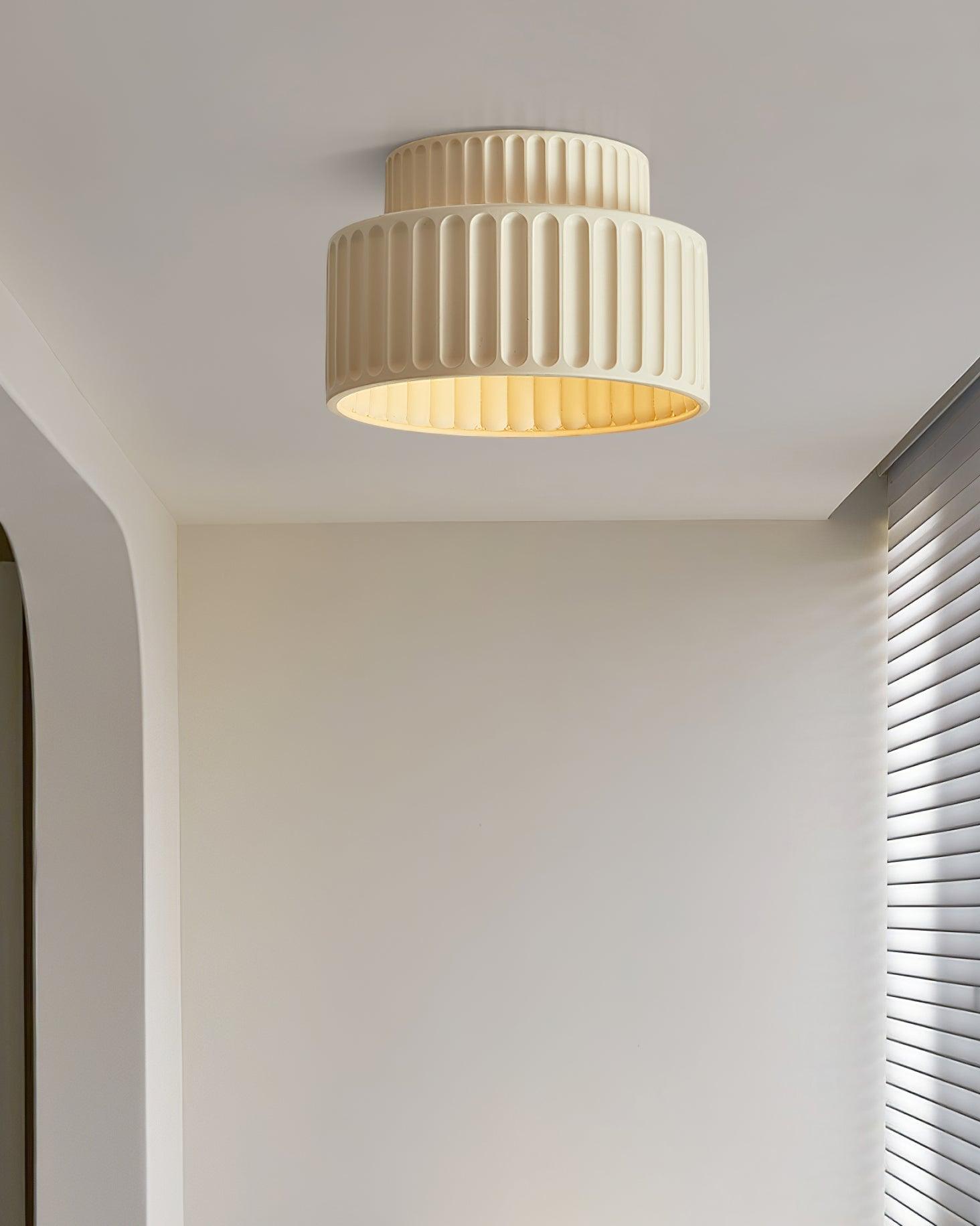 Rhode - Pleated Resin Ceiling Lamp
